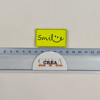 Naailabel - smile - lederlook