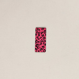 Naailabel - leopard - lederlook
