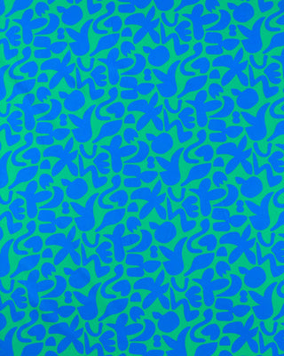 Badpaklycra - swag - groen en blauw