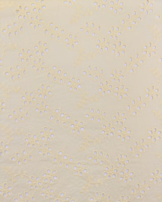 Broderie - bloemen - lichtgeel - À La Ville