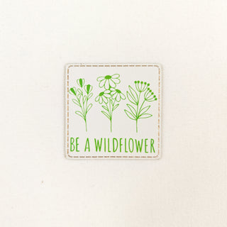 Naailabel XL - be a wildflower - lederlook