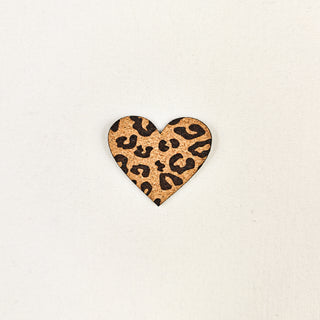 Naailabel - leopard hartje - kurklook