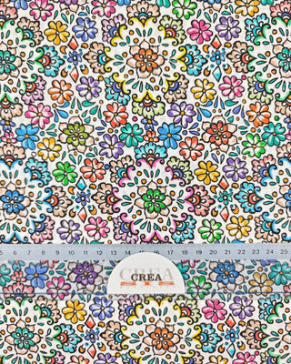 Hemdenpopeline - retro bloemen - À La Ville