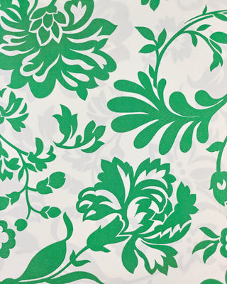 Hemdenpopeline - bloemen XXL - wit & groen - À La Ville