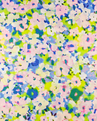 Hemdenpopeline - bloemen - fluo touch - Greenstock