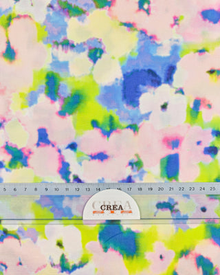 Hemdenpopeline - bloemen - fluo touch - Greenstock