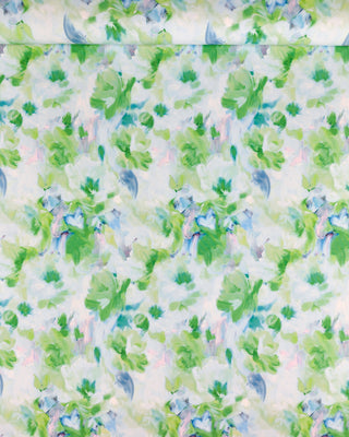 Premium broekenstof - bloemenschilderij - groen - À La Ville