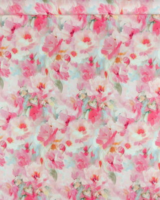 Premium broekenstof - bloemenschilderij - roze - À La Ville