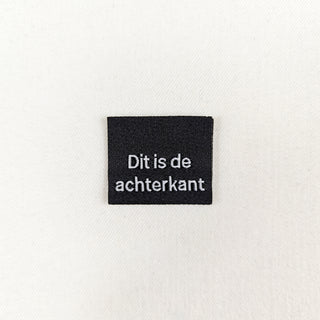 Naailabel - dit is de achterkant - Loop & Label