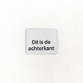 Naailabel - dit is de achterkant - Loop & Label