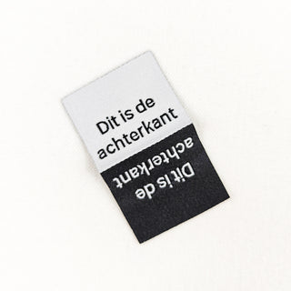 Naailabel - dit is de achterkant - Loop & Label