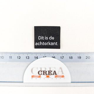 Naailabel - dit is de achterkant - Loop & Label