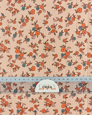 Gewatteerde tetra - dubbelzijdig - bloemen & strepen