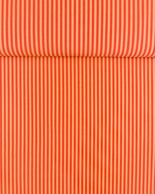 Popeline - gestreept - rood & oranje