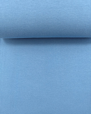 Boordstof - ribbel - middenblauw