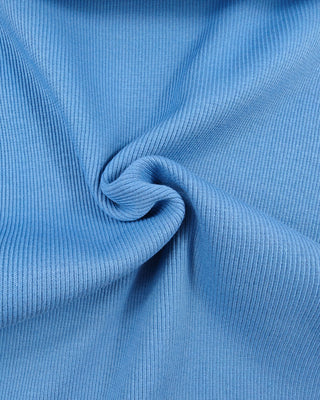 Boordstof - ribbel - middenblauw