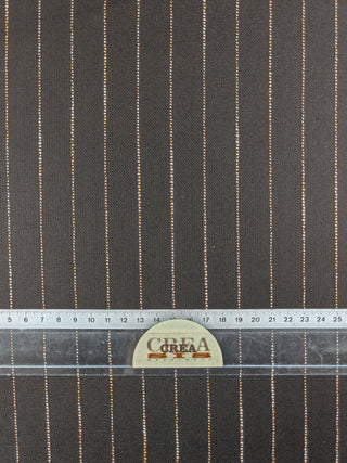 Viscose broekenstof - gestreept - zwart & beige - Editex