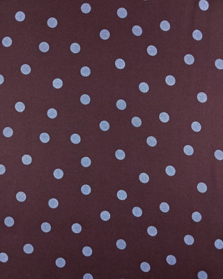 Viscose - polka dots - aubergine & blauw