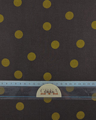 Viscose - polka dots - bruin & olijf