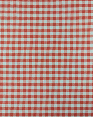 Flanel - vichy - roest & lichtblauw