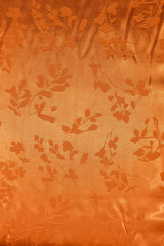 Viscosesatijn - gebloemd - oranje - À La Ville