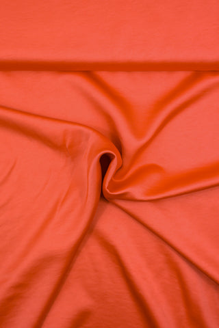 Luxe viscosesatijn - koraaloranje - À La Ville