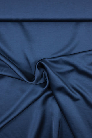 Luxe viscosesatijn - koningsblauw - À La Ville