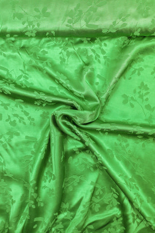Viscosesatijn - gebloemd - groen - À La Ville