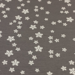 Katoentricot - pinguïns en sneeuwvlokken