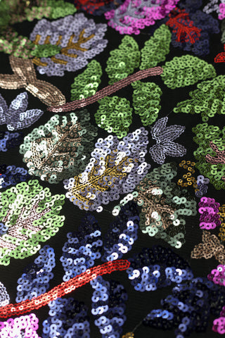 Paillettenstof - bloemen - À La Ville & The Fashion Basement