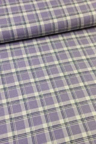 Flanel - ruiten - lila - Greenstock