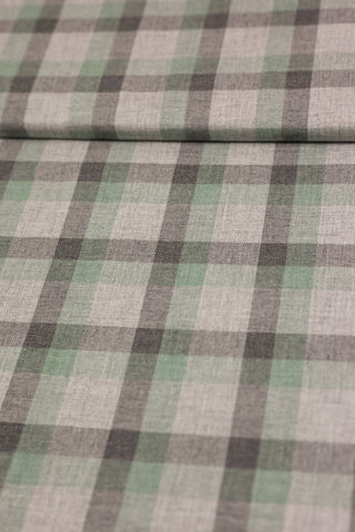 Flanel - ruiten - munt - Katia Fabrics