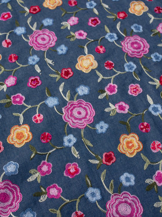 Borduurwerk op jeans - bloemen - Swafing