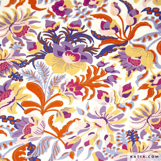 Viscosetricot - gebloemd - purple rights - Katia Fabrics