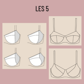 Lingerie-opleiding BEHA: beugelbeha met andere variaties tekenen