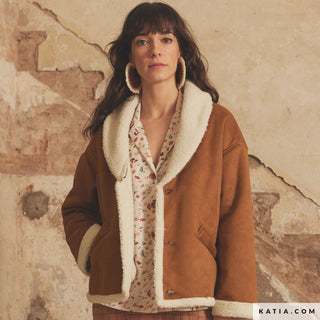 Sherpa - effen - cognac - Katia Fabrics