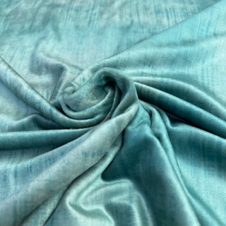 Fluweel - gemêleerd - turquoise - À La Ville