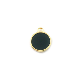 Doorkijkbedeltje - rond - goud