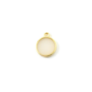 Doorkijkbedeltje - rond - goud