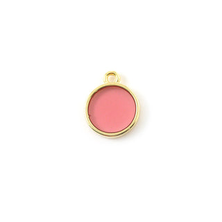 Doorkijkbedeltje - rond - goud