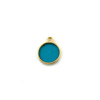 Doorkijkbedeltje - rond - goud