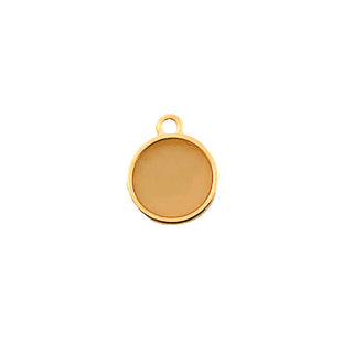 Doorkijkbedeltje - rond - goud