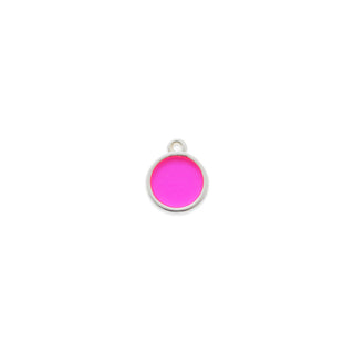 Doorkijkbedeltje - rond - zilver