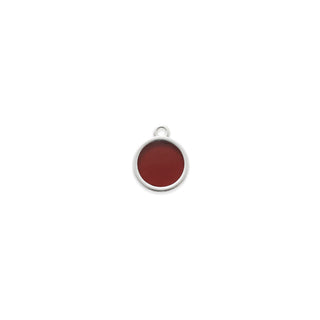 Doorkijkbedeltje - rond - zilver