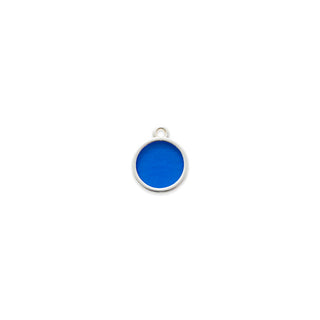 Doorkijkbedeltje - rond - zilver