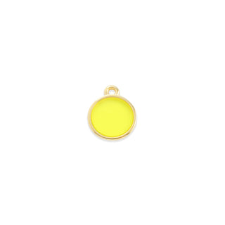 Doorkijkbedeltje - rond - goud