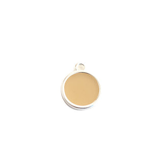 Doorkijkbedeltje - rond - zilver