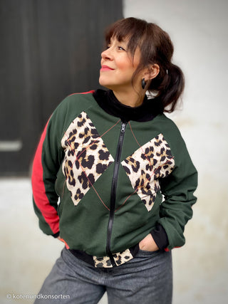 Paneel - ruit met leopard - Swafing