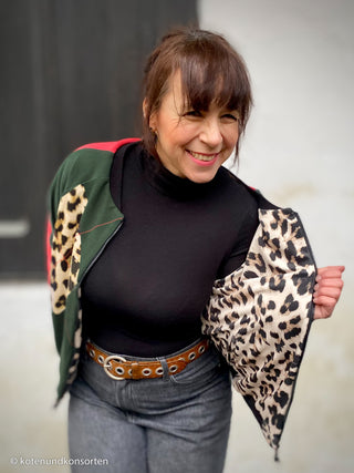 Paneel - ruit met leopard - Swafing