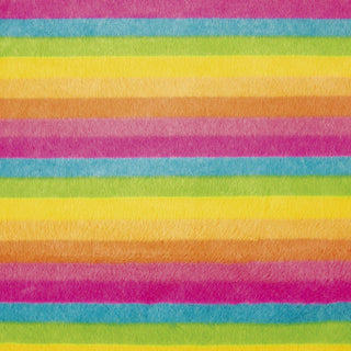 Fluffy - strepen - regenboog - Katia Fabrics